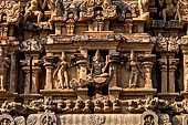The great Chola temples of Tamil Nadu - The Brihadishwara Temple of Thanjavur. Decorations of the Subrahmanya Shrine in the northwest corner of the temple courtyard. 